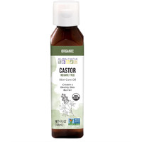 2 Packs Of Aura Cacia Skin Care Oil - Organic Castor Oil - 4 Fl Oz