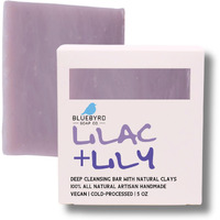 Bluebyrd Soap Co. Lilac Scented Cold Process Bar Soap | Handmade Floral Soap, Organic Shea Butter, Coconut Oil | Handmade In The Usa, All Natural Bar Soap (Lilac)