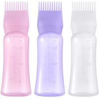 Root Comb Applicator Bottle 6 Ounce Hair Oil Applicator For Hair Dye, Hair Oiler Comb Bottle With Graduated Scale