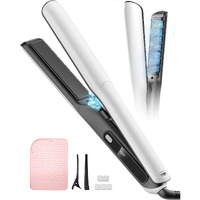Betahouse Flat Iron Hair Straightener And Curler 2 In 1 With Cooling Air Vents And Add Essential Oil, 1 Inch Titanium Straightening Curling Iron Airflow Styler 3 Temp Up To 450? Dual Voltage