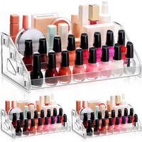 Jetec 2 Pcs Acrylic Card Display Stand Versatile Display For Trading Cards Greeting Card Sunglasses Organizer Nail Polish Holder Essential Oils Cosmetic Cases Eyewear Rack(4 Tiers Style)
