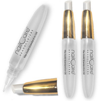 Nail Care Headquarters Refillable Empty Squeeze Cuticle Pens, Perfect For Holding Simply Pure Nail & Cuticle Oil - Gold Cap 3 Pack