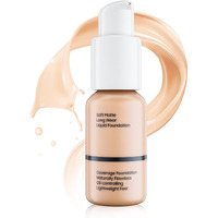 Matte Liquid Foundation Full Coverage - Flawless & Lightweight Oil Control Foundation Makeup, Long-Lasting Waterproof Concealer Cream For All Skin Types, 1 Fl Oz (#102 Nude)