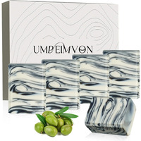 Umpeimvon 5 Pack Castile Soap Bar Handmade Organic Olive Oil Soap, All Cold Process Natural Bar Soap For Women And Men, Olive And Coconut Oil Infused Keep Skin Silky And Hydrated, 3.53 Oz