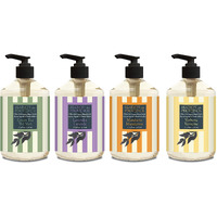 Olivia Care Liquid Hand Soap - Aromatic, Moisturizing With Organic Olive Oil, Anti-Bacterial, All-Natural Ingredients (Set Of 4, Assorted Scents)