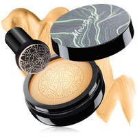Mushroom Head Air Cushion Cc Cream - Oil Control & Moisturizing Concealer Makeup Base, Brighten Long - Lasting Even Color Correcting Concealer Full Coverage For All Skin Types (Buff Beige)