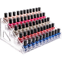 Pero Pero Nail Polish Organizer Acrylic Display Rack For Nail Polish Holder Sunglasses Organizer Essential Oils Holder Clear Eyeglasses Display Case Makeup Organizer