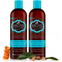 Hask Argan Oil Conditioner, 2 Count - Sulfate-Free, Gluten-Free, Paraben-Free, Unscented, For All Hair Types - 24 Fl Oz