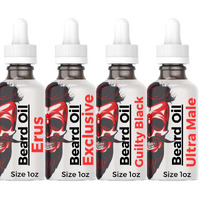 Frank Scents 4 Pack 11 Natural Anti-Aging Cologne Scented Beard Oils For All Men, Beard Growth And Conditioner | Dry Flaky Dandruff Skin | Oily Skin (Erus, Exclusive, Guilty Black, Ultra Man)