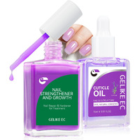 Gelike Ec Nail Kit For Beginners: Purple Easy-Use Nail Polish Strengthener & Lavender Oil For Thin Weak Nails - For Stress Relief - Repair Split Nails - Spa & Night Care Routine