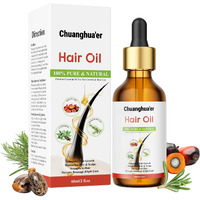 Chuanghua'Er Rosemary Hair Oil For Growth With Castor Oil, Batana Oil, Peppermint Oil, To Promote Hair Growth - Enhances Hair Thickness And Prevents Hair Loss In Men And Women