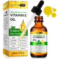 Vitamin E Oil, 75000 Iu Ultra Concentrated - 100% Natural & Pure Vitamin E Oil For Face, Skin, Scars - Moisturizes Dry Skin & Reduces Wrinkles - 2 Fl Oz