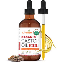 Naturise Usda Organic Castor Oil For Hair Growth - Pure Castor Oil Organic Cold Pressed & Unrefined In Glass Bottle - Vegan, Non-Gmo Oils For Eyelash, Eyebrow, Hair, Skin & Face Support (4 Fl Oz)