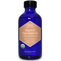 Organic, Flaxseed Oil, Liquid, Supplement, For Cooking, Hair - 100% Pure, Flaxseed Oil, By Zongle Therapeutics, 4 Oz