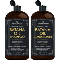 Batana Oil Shampoo And Conditioner - Fights Hair Loss, Promotes Hair Growth, Fights Dandruff, Lice & Itchy Scalp - For Men And Women Sulfate Free - 16 Fl Oz X 2