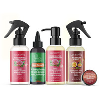 Locsanity Organic Teen Locs Essentials Kit - Moisturizing 2-In-1 Shampoo & Conditioner, Passion Fruit Spray, Hair Oil, Rosewater Peppermint Tightening Gel, Liquid Edge Gel For Smooth, Fresh Hair