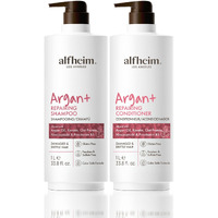 Alfheim Argan Repairing Shampoo & Conditioner Set | Sulfate-Free For Dry & Damaged Hair | Argan Oil, Keratin & Niacinamide Infused To Strengthen & Moisturize, Reduce Breakage & Anti-Frizz | 33.8Oz*2