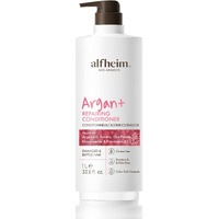 Alfheim Argan+ Repairing Conditioner | Smooths Frizz & Prevents Breakage | Infused With Argan Oil, Keratin & Niacinamide For Dry, Damaged & Over-Processed Hair | Sulfate & Paraben-Free | 33.8 Fl Oz