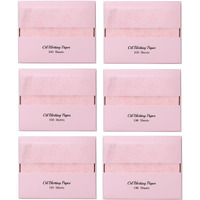 [600 Counts Refills Only] Cherry Blossom Natural Oil Blotting Sheets For Face With Mirror Case And Refills