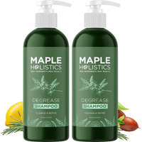 Clarifying Shampoo For Oily Hair And Scalp - Deep Cleansing Shampoo Build Up Remover With Rosemary Oil - Degrease Shampoo For Greasy Hair & Scalp - Vegan Color Safe Sulfate & Paraben Free (2 Pack)