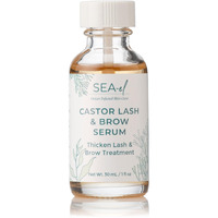 Sea El Castor Lash & Brow Serum Organic Castor Oil Rosemary Oil & Black Seed Oil Hair Conditioner - Eyelashes & Eyebrow Thickening & Growth Essentials For Women & Men - 1 Fl Oz Bottle