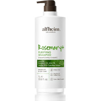 Alfheim Rosemary+ Purifying Shampoo | Rosemary, Mint & Jojoba Oil Infused | Gentle Cleansing While Balancing For Oily Scalp & Removing Build-Up | Sulfate-Free & Paraben-Free | 33.8 Fl Oz
