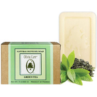 Olivia Care Green Tea Bar Soap - Organic, Vegan & Natural | Pure Olive Oil | Moisturizes & Deep Cleans | Good For Sensitive Dry Skin | Made In Usa