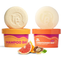 Tree Bottle Shampoo & Conditioner Bar Set Bundle - Citrus Essential Oils + Argan Oil - 7.8Oz - Volumizing, Nourishing & Strengthening - Plastic-Free