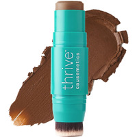 Thrive Causemetics Triple Threat Color Stick: Cream Bronzer & Contour Stick With Vitamin E, Evening Primrose Oil, Waterproof Smudge Proof Face Makeup Formula, Senait (Tan Golden)