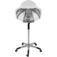 Hair Oil Heater,1800 W 110 V Free-Stand Hair Dryer With Universal Wheels,Perm Processor Stand Hair Dyeing For Hair Care,Dyeing,Oil Treatment (White 2)