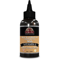 Okay Black Jamaican Castor Oil With Vitamin E And Panthenol 4Oz / 118Ml