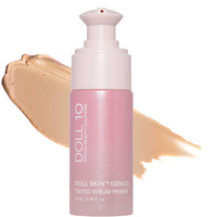 Doll 10 - Doll Skin Tinted Serum Primer - Blurs Color, Texture & Pores - Improves Skin While Wearing - Good For All Skin Types - Oil Free, Vegan, Cruelty Free & No Parabens (Light-Medium, 1 Oz)