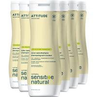 Attitude Color Care Hair Shampoo For Sensitive Dry Scalp, Ewg Verified, Soothing Oat, Protects Color, Naturally Derived Ingredients, Vegan And Plant-Based, Color Care, Argan Oil, 16 Fl Oz (Pack Of 6)