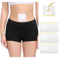 100 Pcs Disposable Castor Oil Patches Belly Button(Oil Not Included), Self-Adhesive Castor Oil Pack Wrap Organic Cotton,White 100Pcs Efwg