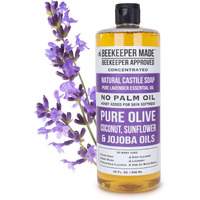 Beekeeper Made Natural Castile Soap, 32 Fl Oz | No Palm Oil, 8 Ingredients, Pure Olive, Coconut, & Sunflower Oils, Gmo Free, For Sensitive Skin, Made In The Usa (Lavender)