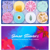 Aofmee Shower Steamers Aromatherapy - Pack Of 8 Shower Bombs With Essential Oils For Relaxation, Christmas Gifts Birthday Gifts For Women And Men, Stress Relief And Luxury Self Care Shower Bath Bombs