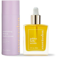 Evereden Mama Must-Have Duo - Golden Belly Stretch Mark Oil & Nourishing Stretch Mark Cream - Dermatologist-Developed Clean & Vegan Maternity Skin Care For Stretch Mark Reduction & Skin Hydration