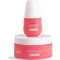 Bushbalm Ingrown Hair And Razor Bumps Routine - Moisturize And Soothe After Shave Skincare For Sensitive Areas - Includes Ingrown Hair Oil (30 Ml) And Exfoliating Scrub (236 Ml) - Watermelon Sugar