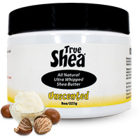 True Shea - Moisturizing African Whipped Shea Butter, All-Natural Unscented Skincare Must - Have, Made From Unrefined Raw Shea Butter Enriched With Sunflower Oil Coconut For Skin, No Parabens, 8 Oz