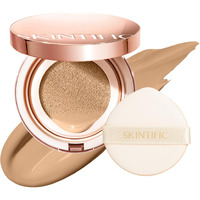 Skintific Cushion Foundation | Full Coverage, Weightless, Skin Fit, Satin Glow Finish, Oil-Control Waterproof Fondation, Sweatproof Flawless Bb Cream Cc Korean Makeup
