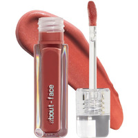 About-Face Light Lock Lip Gloss Angel On Fire - Non-Sticky, High-Shine Lip Oil Gloss With Coconut Oil, Peppermint & Lavender - Vegan, Cruelty-Free, Clean Beauty - 0.21 Oz (Iced Mauve)