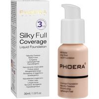 Phoera Foundation, Phoera Matte Liquid Foundation,Phoera Makeup For Women, Phoera Foundation Full Coverage Concealer, 30Ml 24Hr Matte Oil Control Concealer (101- Porcelain)