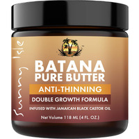Sunny Isle Anti-Thinning Batana Pure Butter 4Oz | Infused With Jamaican Black Castor Oil | Double Growth Formula
