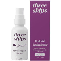 Three Ships Replenish Barrier Repair Serum With Ceramides + Blueberry Oil - Soothing Face Serum, Supports Skin Barrier And Reduces Redness (1 Floz)