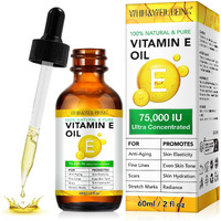 Whlh & Well-Being Pure Vitamin E Oil For Skin Face Hair Scars, Blend 75,000 Iu, Moisturizing Dry Skin Winkles Hair And Scalp Pack Of 1