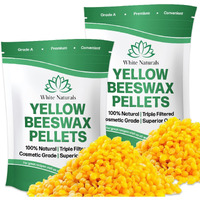 Yellow Beeswax Pellets 2Lb (1Lb In Each Bag), Pure, Natural, Cosmetic Grade, Organic, Bees Wax Pastilles, 3X Filtered, Great For Candle Making, Soaps, Diy Lip Balms, Lotions By White Naturals