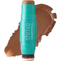 Thrive Causemetics Triple Threat Color Stick: Cream Bronzer & Contour Stick With Vitamin E, Evening Primrose Oil, Waterproof Smudge Proof Face Makeup Formula, Lisa (Medium Tan Neutral)