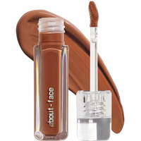 About-Face Light Lock Lip Gloss Bitter Half - Non-Sticky, High-Shine Lip Oil Gloss With Coconut Oil, Peppermint & Lavender - Vegan, Cruelty-Free, Clean Beauty - 0.21 Oz (Rich Espresso)