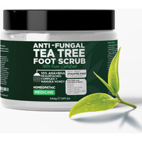 Foot Scrub With Tea Tree Oil | Callus Remover For Feet | Exfoliating Scrub With Salicylic And Glycolic Acid For Dead Skin, Athletes Foot, Warts, Corns, Rashes, Foot Odor, Insect Bites And Foot Care