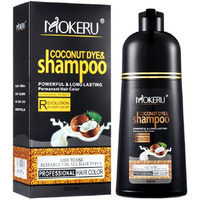 Roivikis Mokeru Coconut Oil Black Hair Dye Shampoo 3 In 1 For Gray Coverage Color Shampoo For Women Men Semi-Permanent